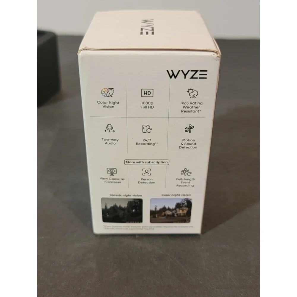 New‎ Wyze Cam V3 Wired Security Camera Night Vision Indoor/Outdoor 1080p + Case